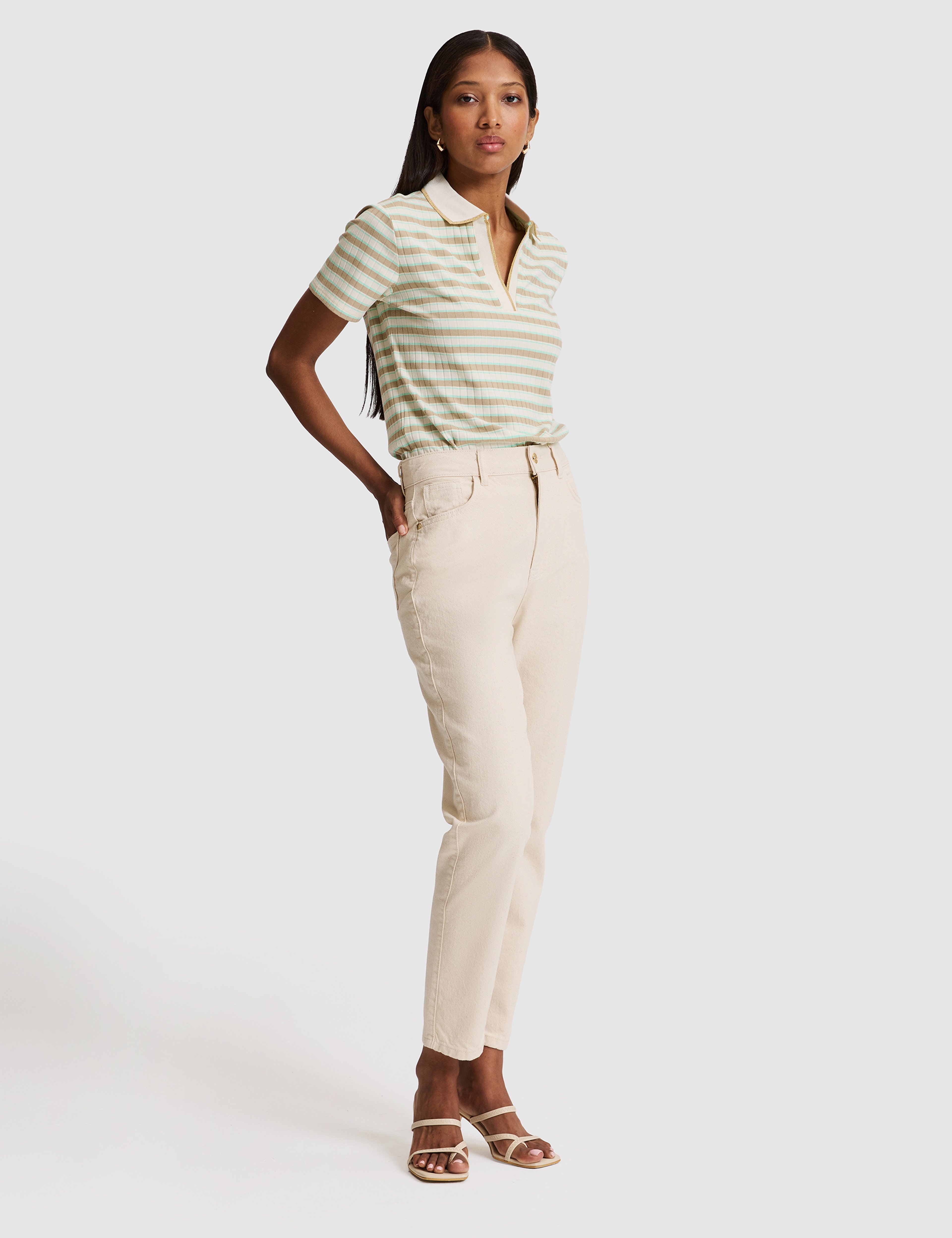 Mint Slim Fit Polo Yaka Tişört