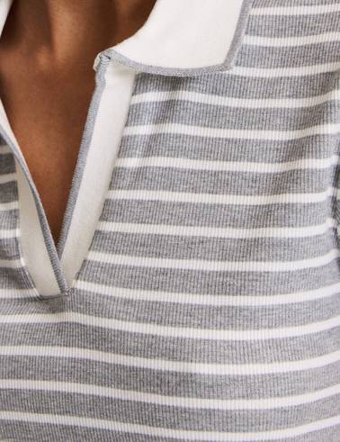 Gri Melanj Slim Fit Tişört