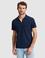 Lacivert Slim Fit %100 Pamuk Apaş Yaka Tişört