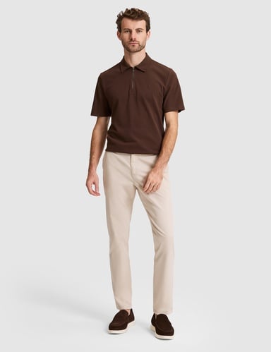 Bej Slim Fit Basic Kanvas Pantolon