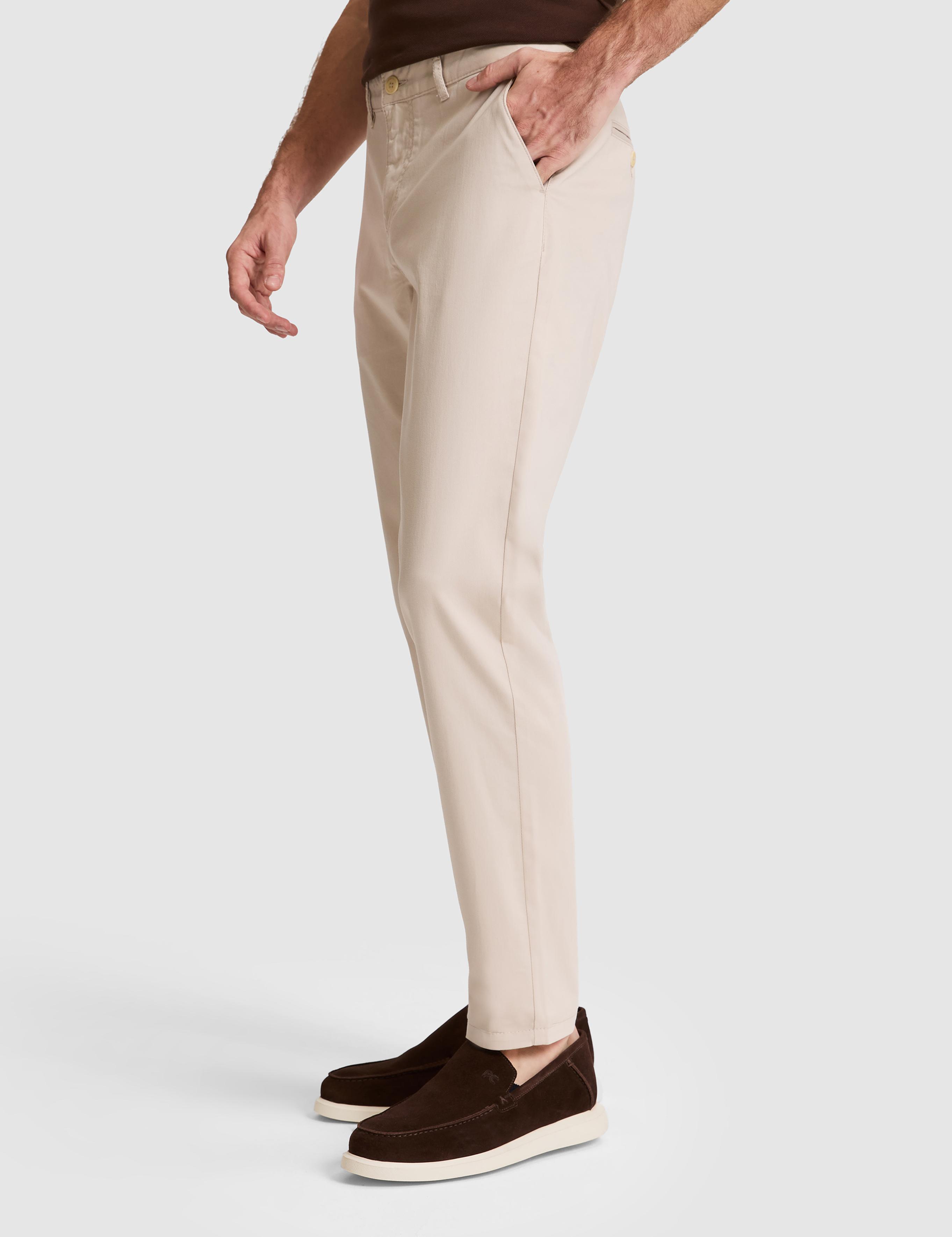 Bej Slim Fit Basic Kanvas Pantolon