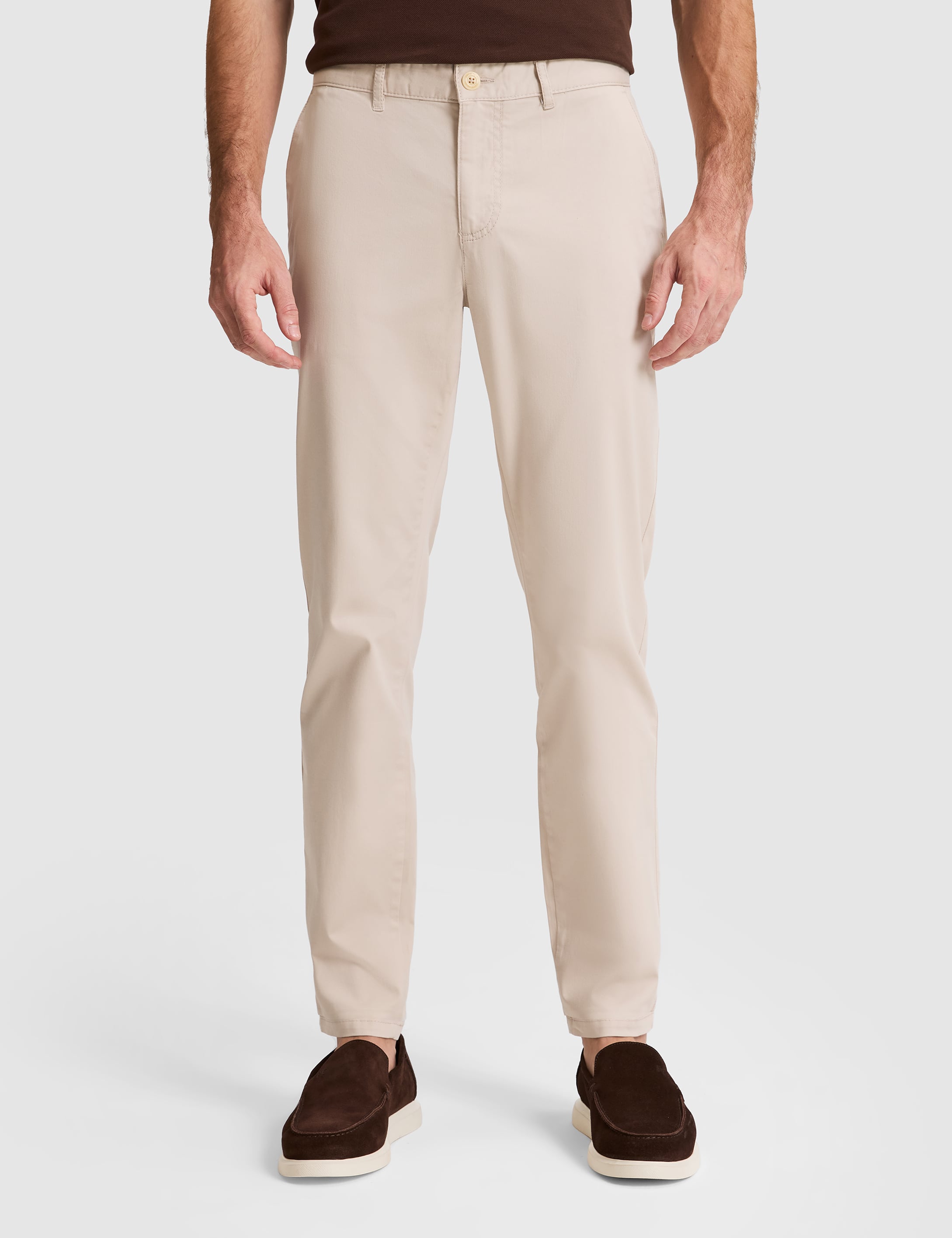 Bej Slim Fit Basic Kanvas Pantolon - 50305450311