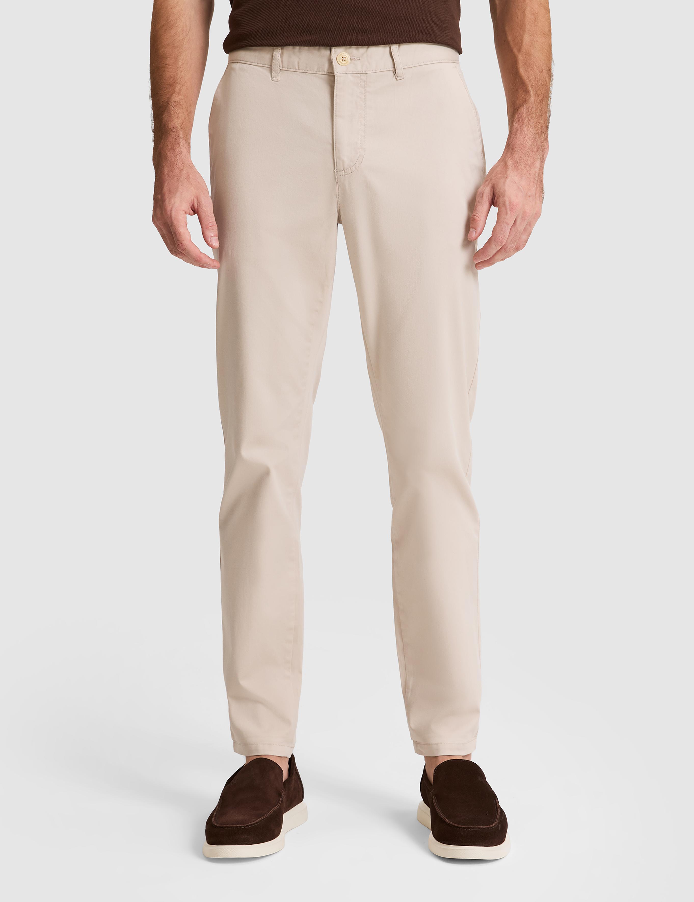 Bej Slim Fit Basic Kanvas Pantolon