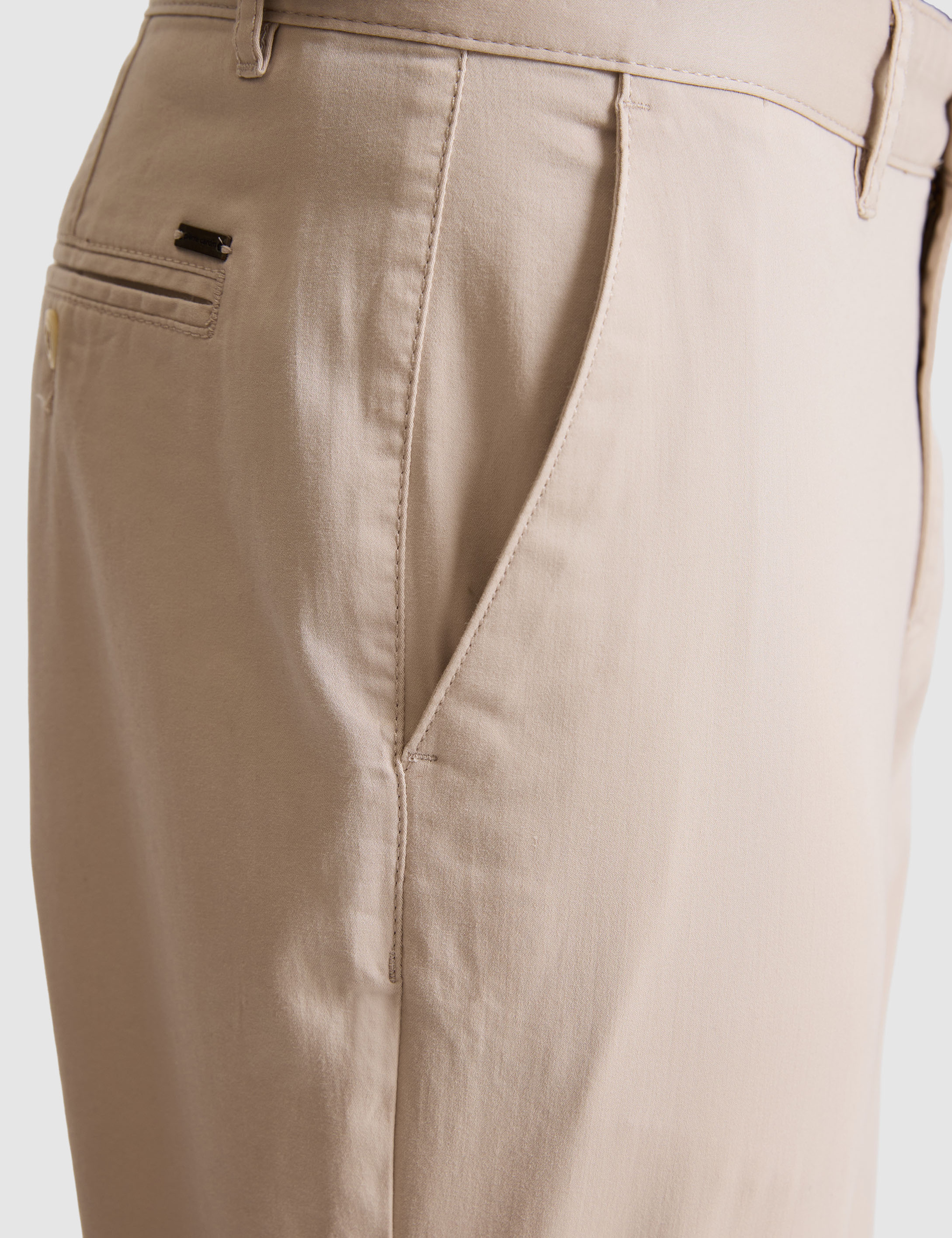 Bej Slim Fit Basic Kanvas Pantolon - Image 6