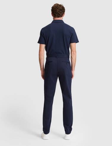 Lacivert Slim Fit Basic Kanvas Pantolon