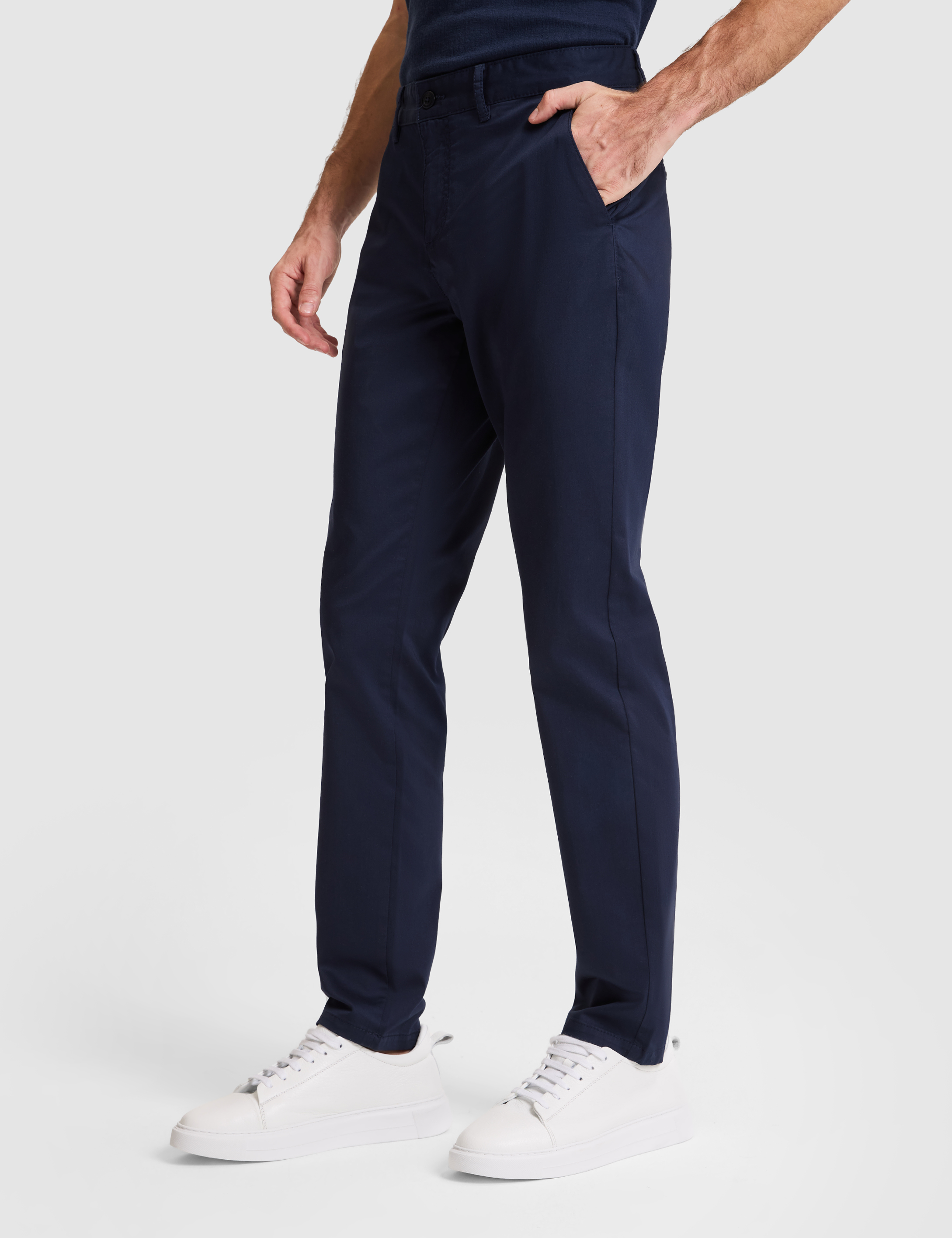Lacivert Slim Fit Basic Kanvas Pantolon - 50305450275