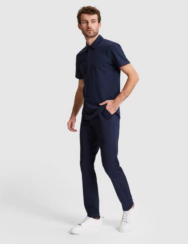Lacivert Slim Fit Basic Kanvas Pantolon