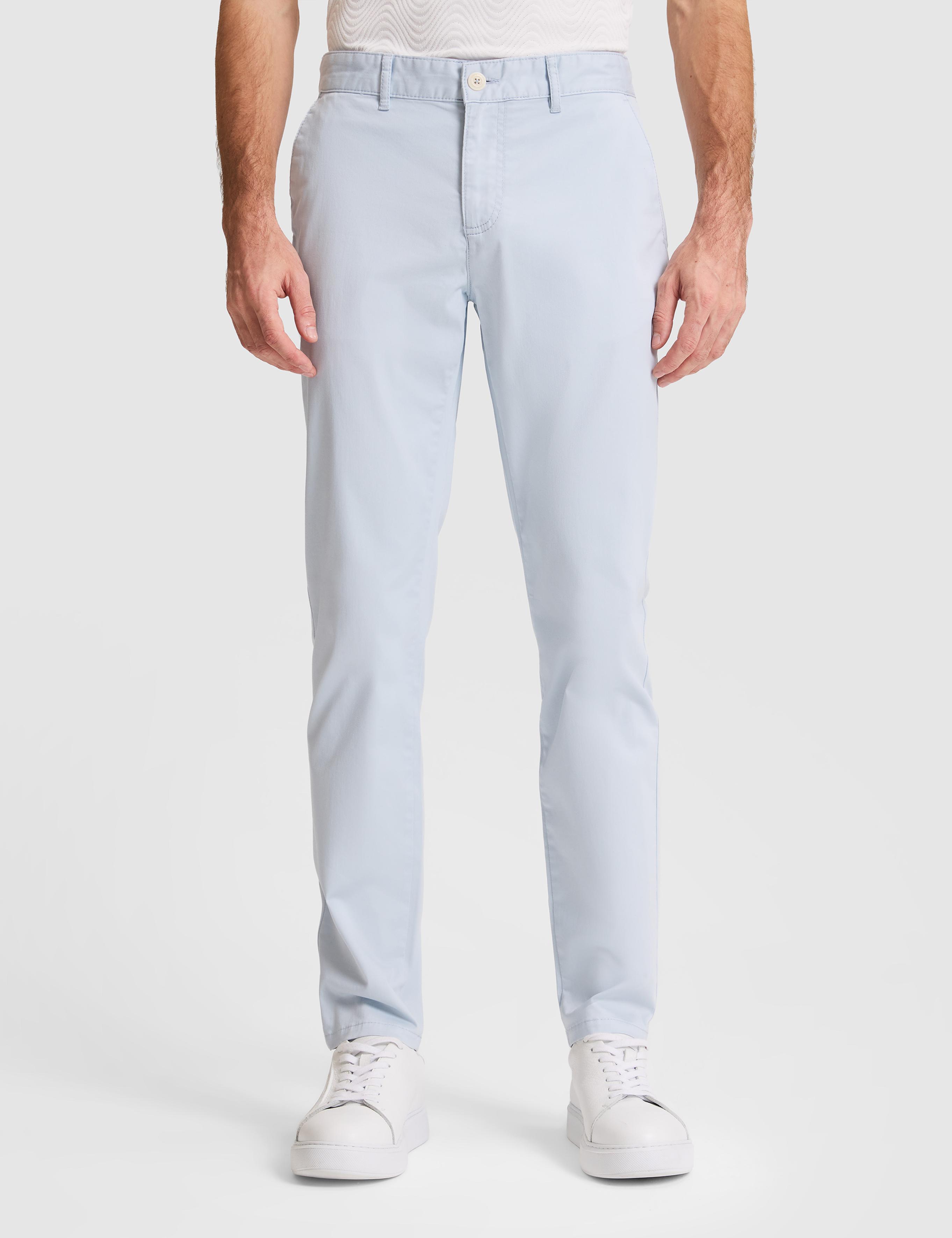 Açık Mavi Slim Fit Basic Kanvas Pantolon