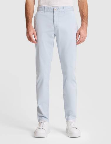 Açık Mavi Slim Fit Basic Kanvas Pantolon
