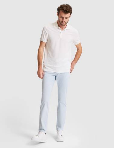 Açık Mavi Slim Fit Basic Kanvas Pantolon