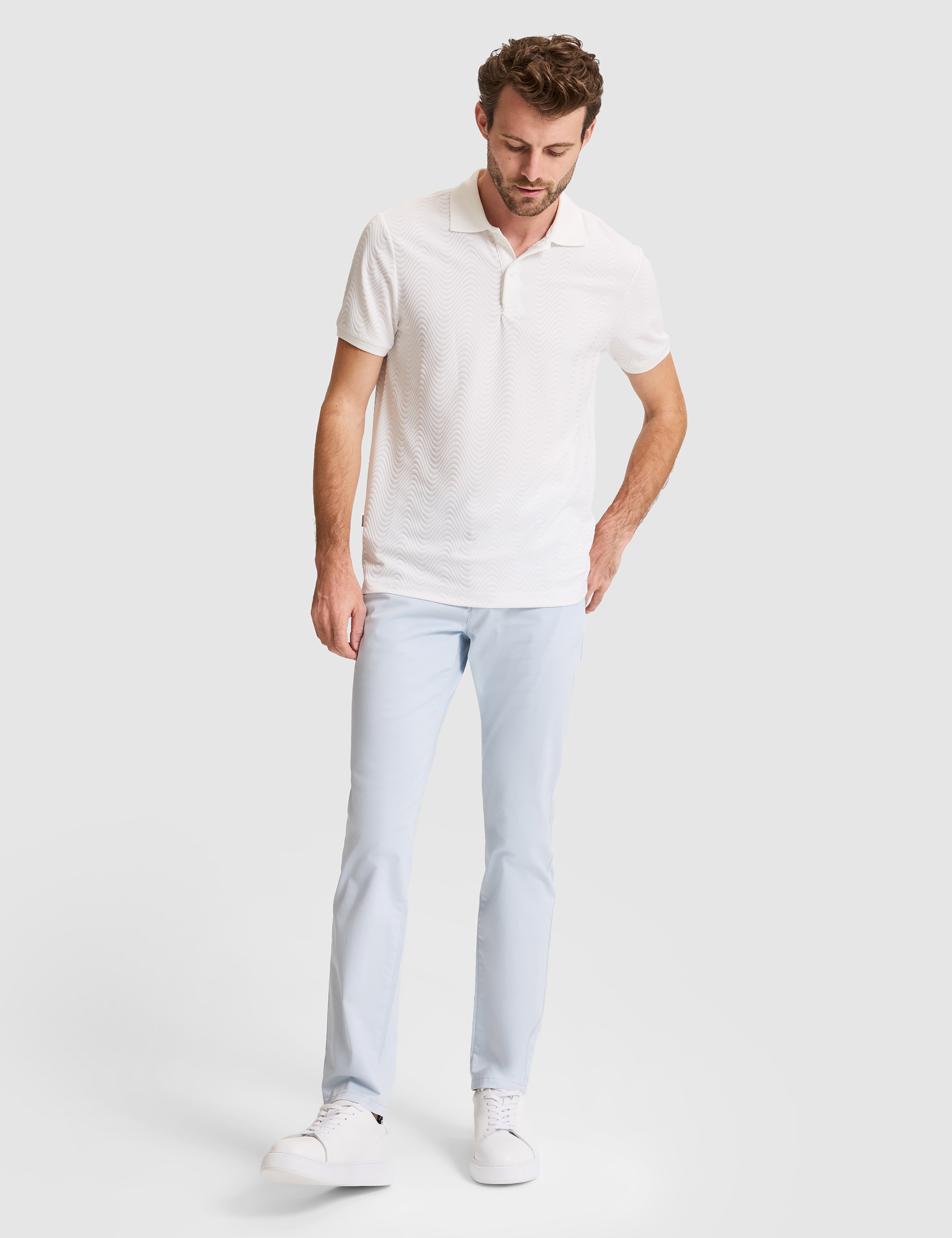 Açık Mavi Slim Fit Basic Kanvas Pantolon