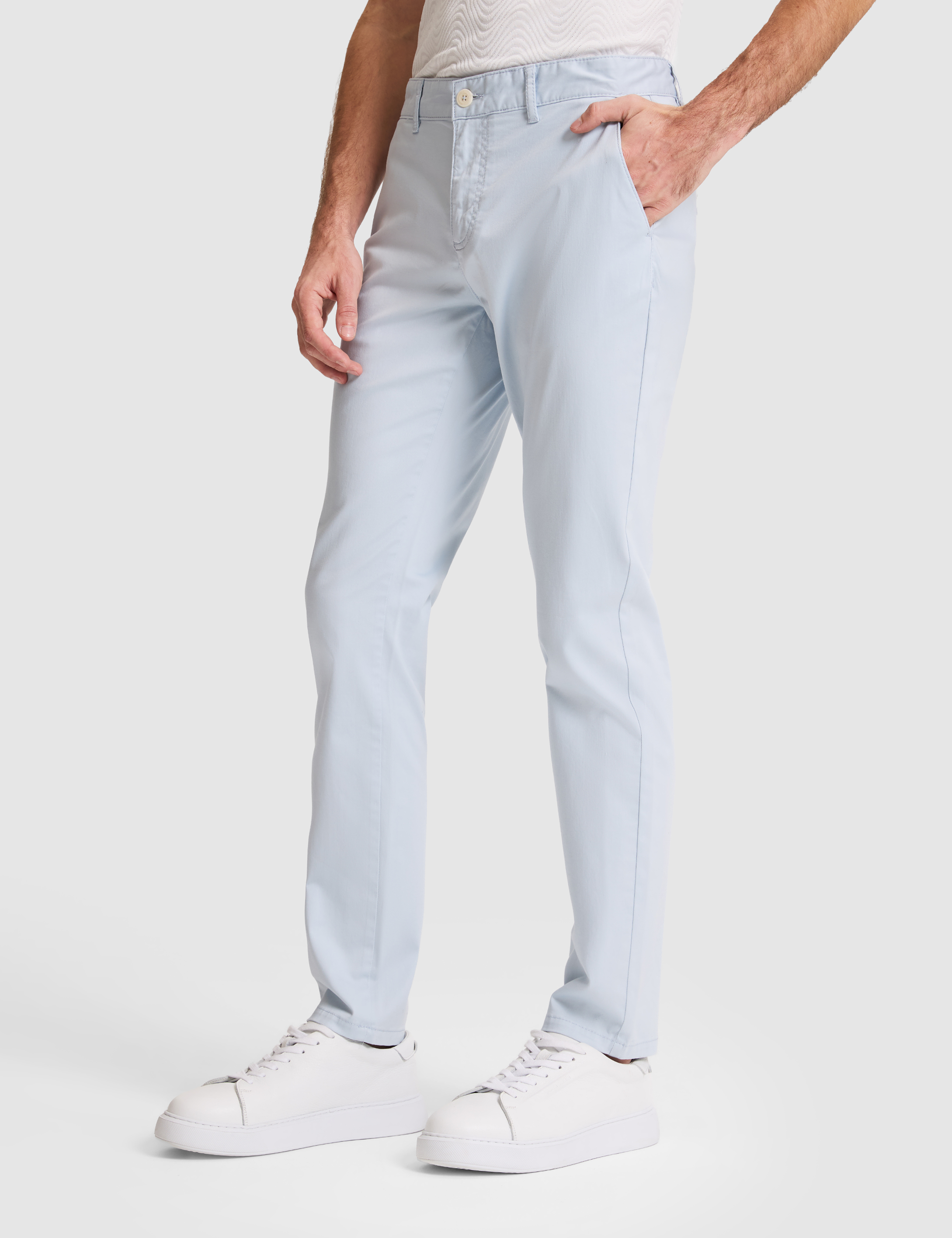 Açık Mavi Slim Fit Basic Kanvas Pantolon - 50305450197