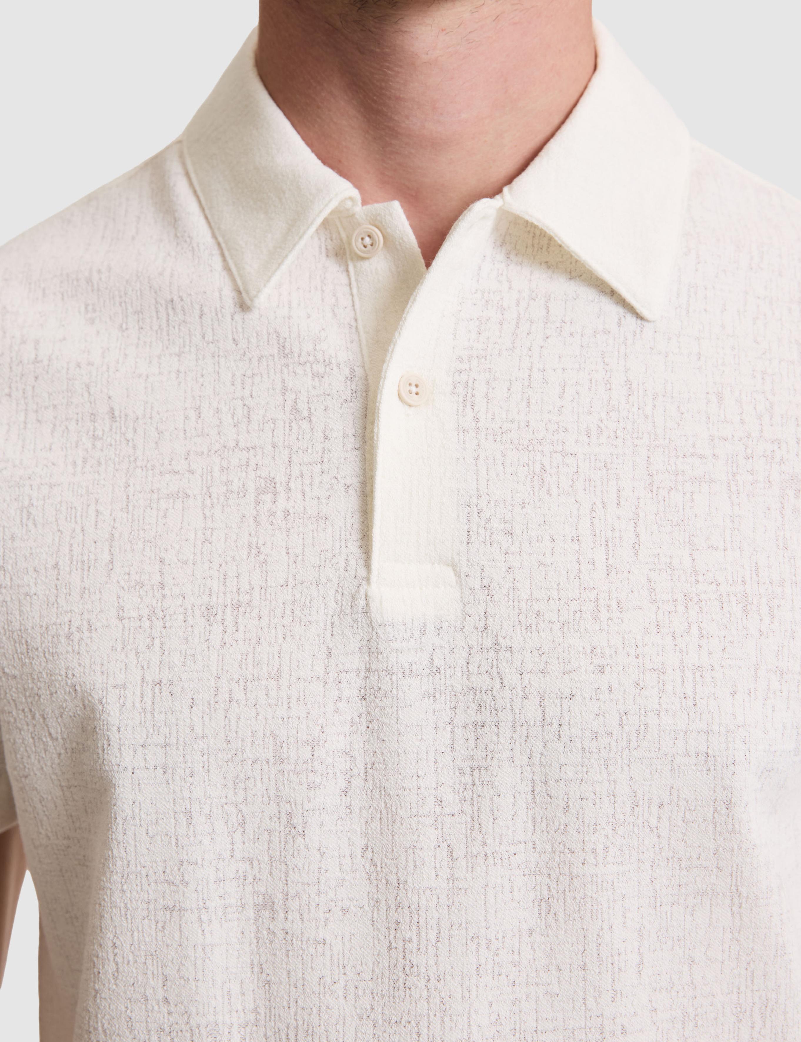 Ekru Slim Fit Düğmeli Polo Yaka Tişört