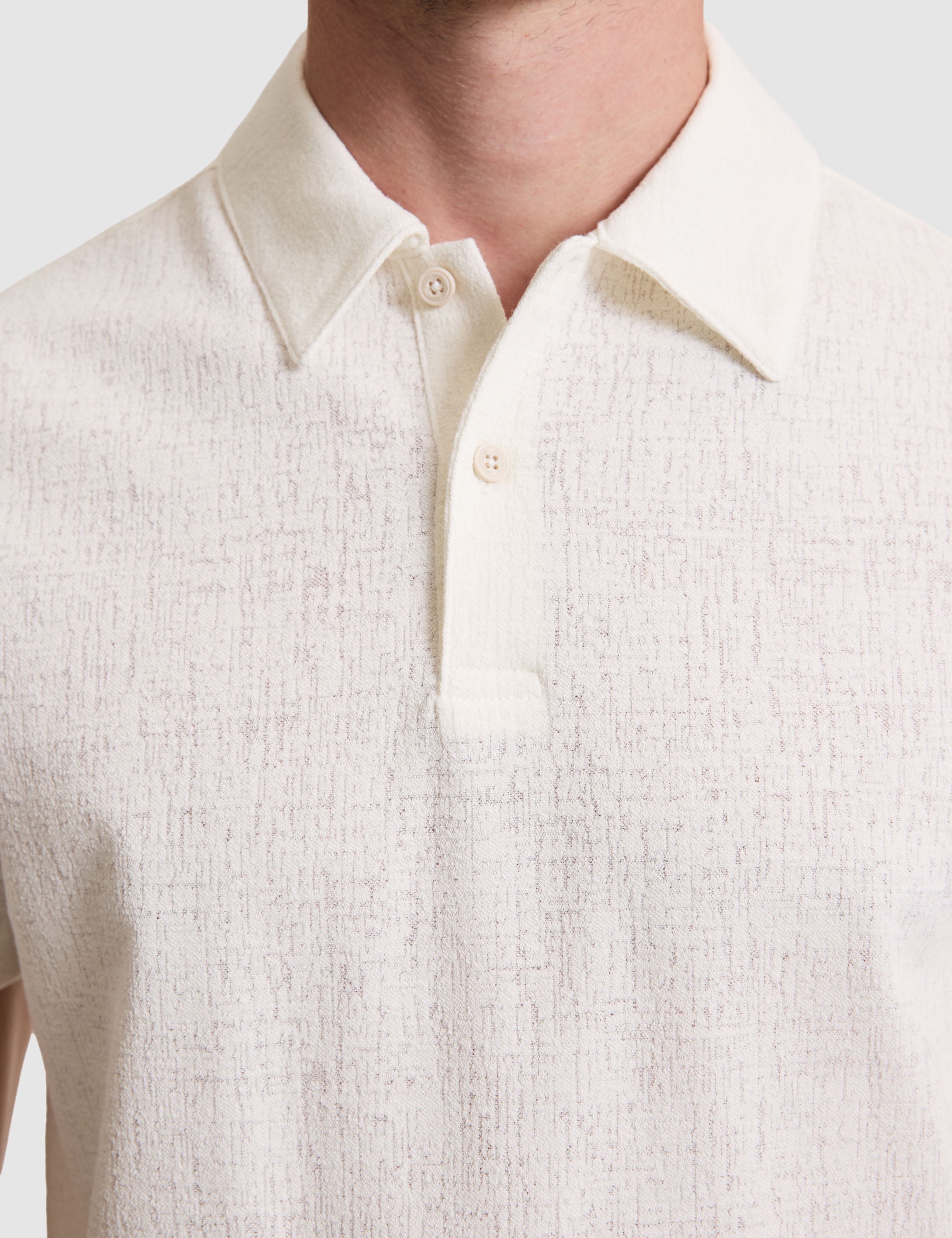 Ekru Slim Fit Düğmeli Polo Yaka Tişört - 50307581032