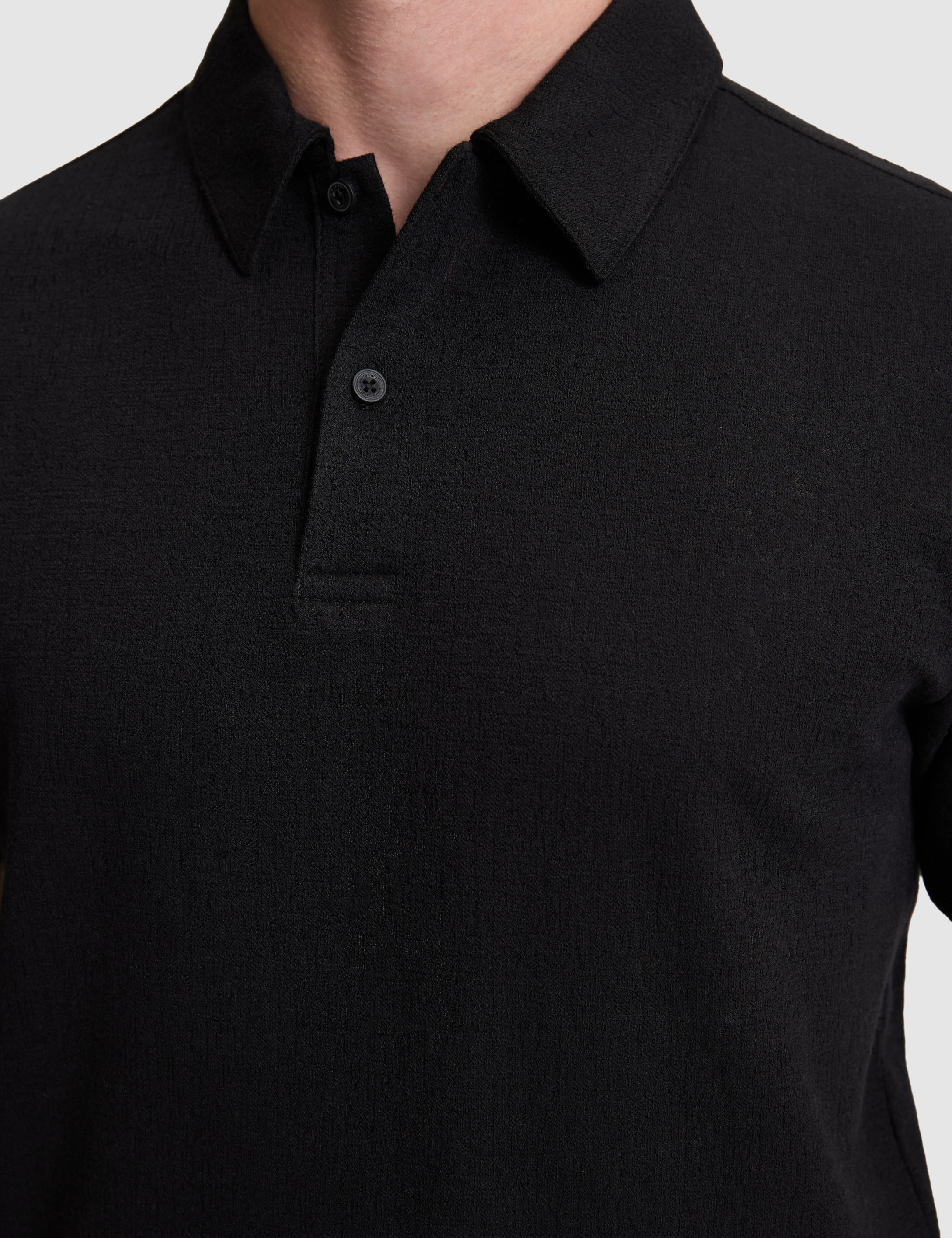 Siyah Slim Fit Düğmeli Polo Yaka Tişört - 50307581019