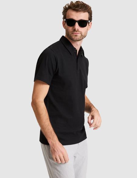 Siyah Slim Fit Düğmeli Polo Yaka Tişört - 50307581019