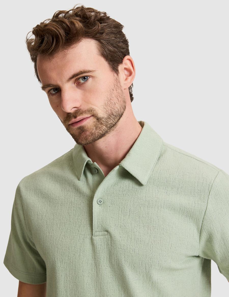 Çağla Yeşili Slim Fit Düğmeli Polo Yaka Tişört