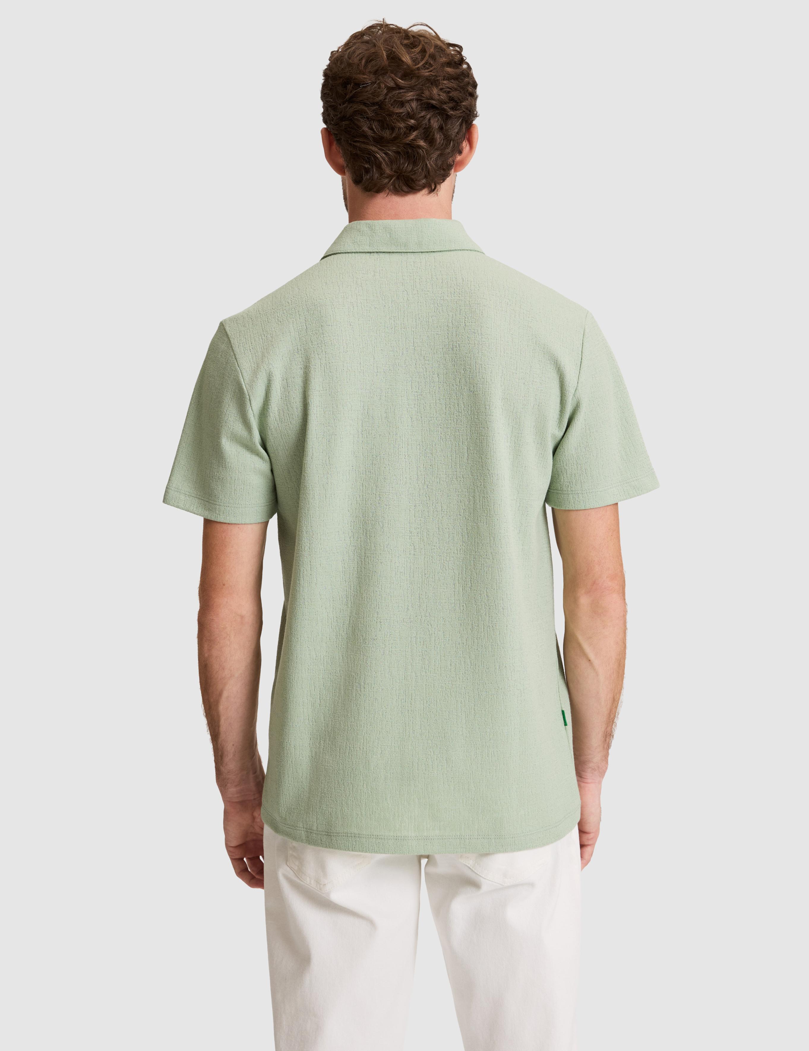 Çağla Yeşili Slim Fit Düğmeli Polo Yaka Tişört