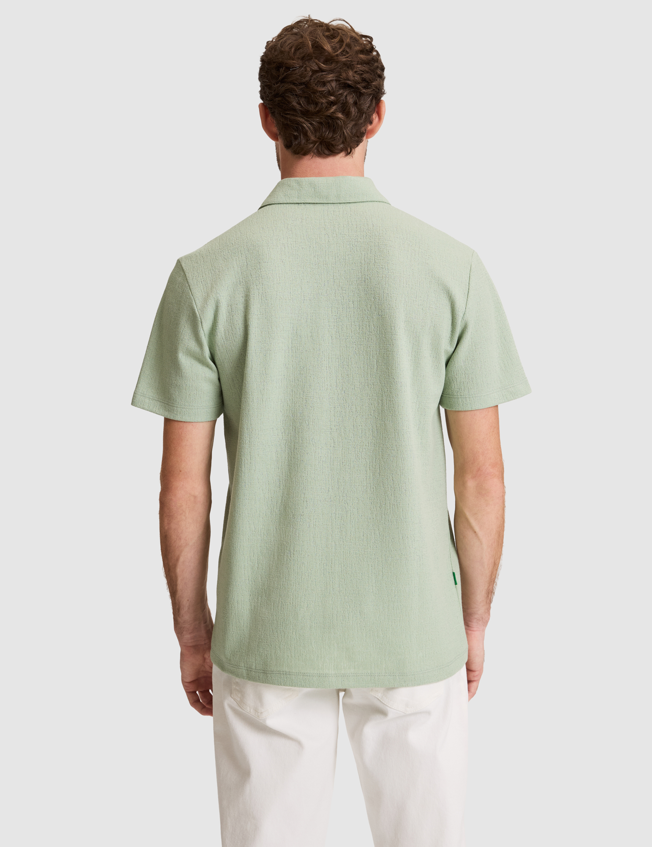 Çağla Yeşili Slim Fit Düğmeli Polo Yaka Tişört - 50307581042