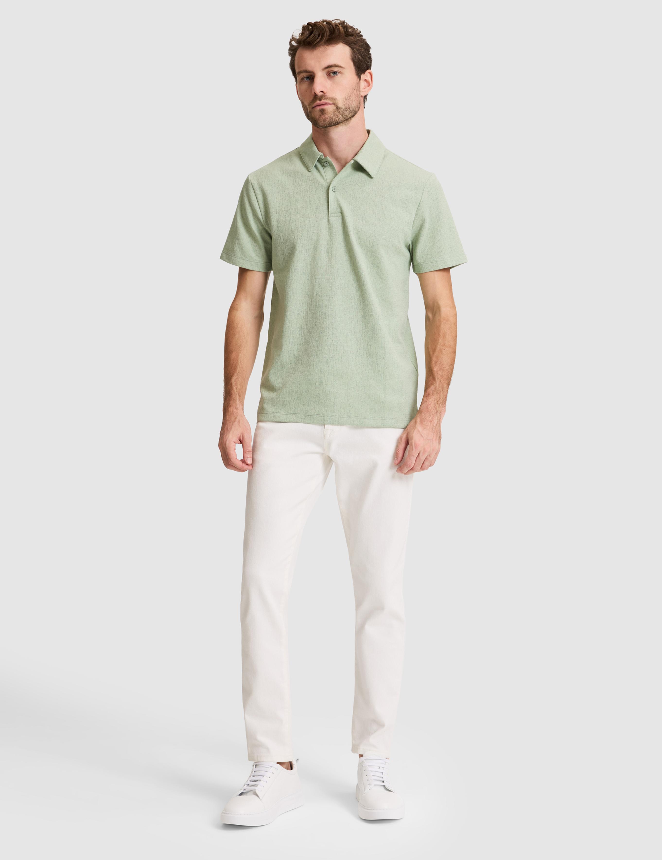 Çağla Yeşili Slim Fit Düğmeli Polo Yaka Tişört