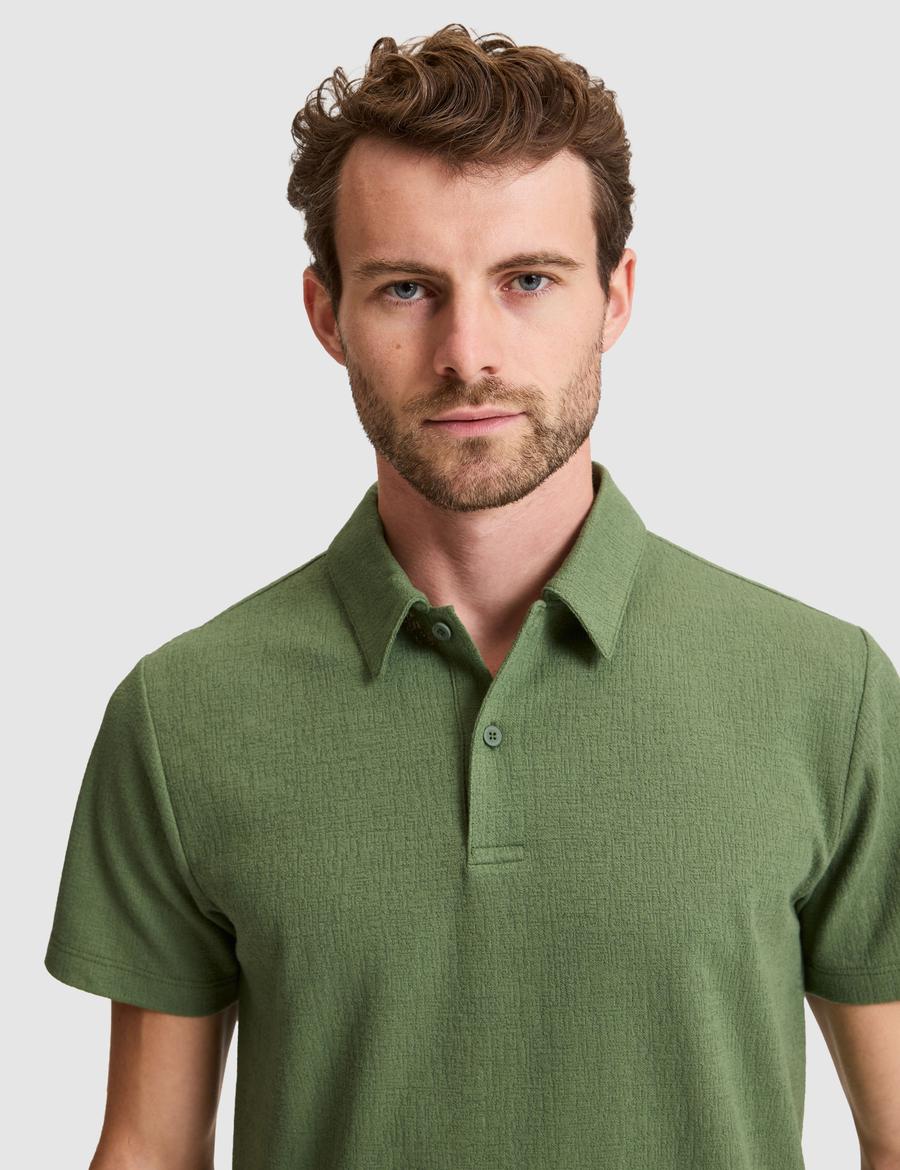 Haki Slim Fit Düğmeli Polo Yaka Tişört