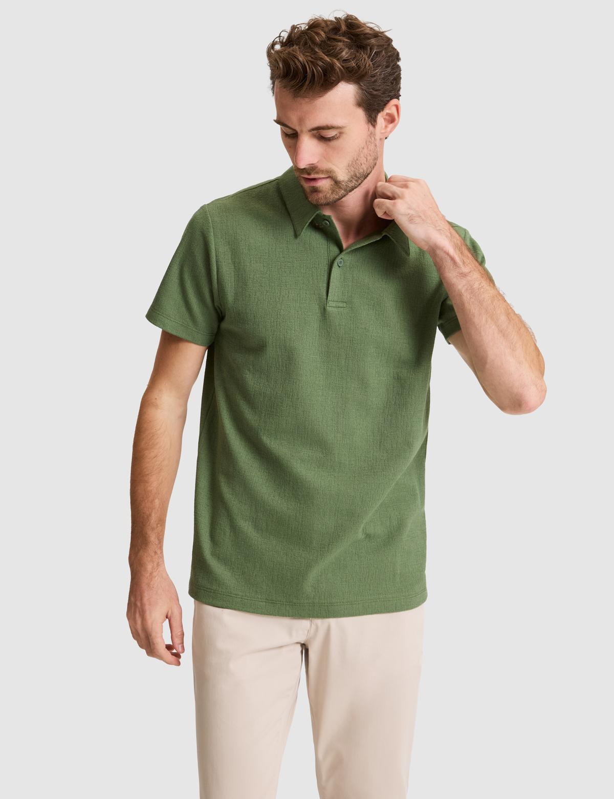 Haki Slim Fit Düğmeli Polo Yaka Tişört - 50307581010