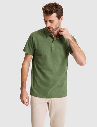 Haki Slim Fit Polo Yaka Tişört