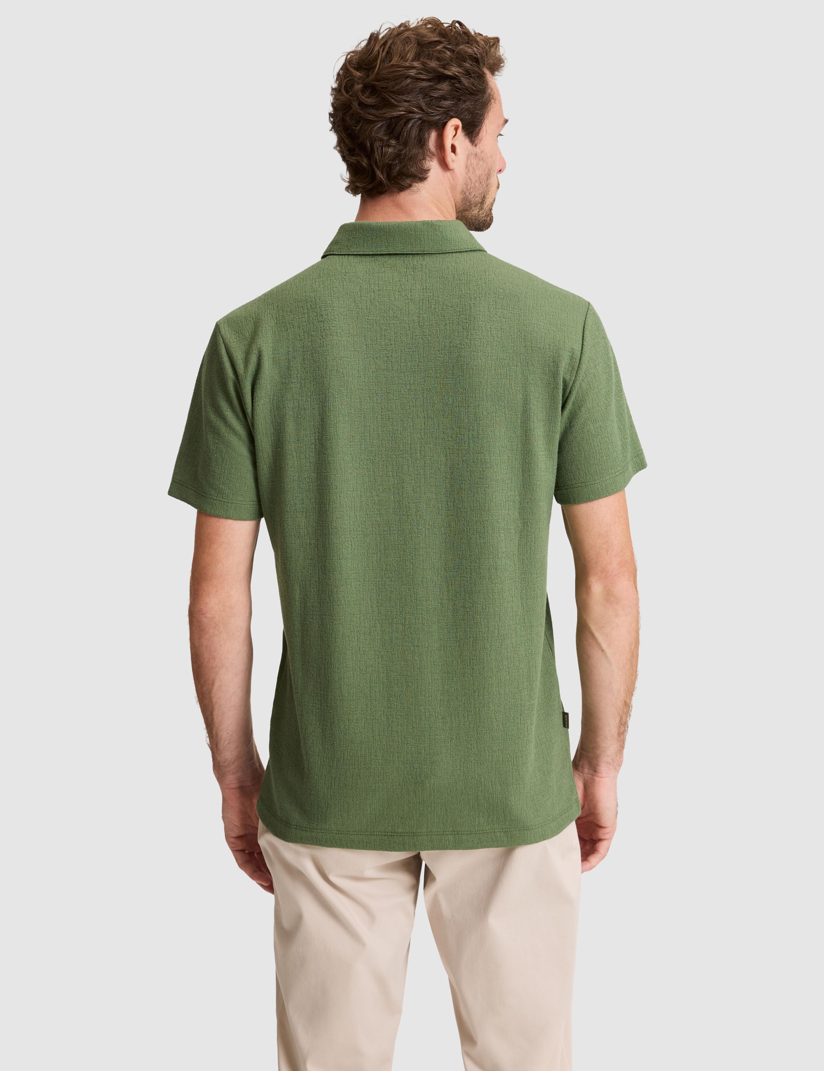 Haki Slim Fit Düğmeli Polo Yaka Tişört