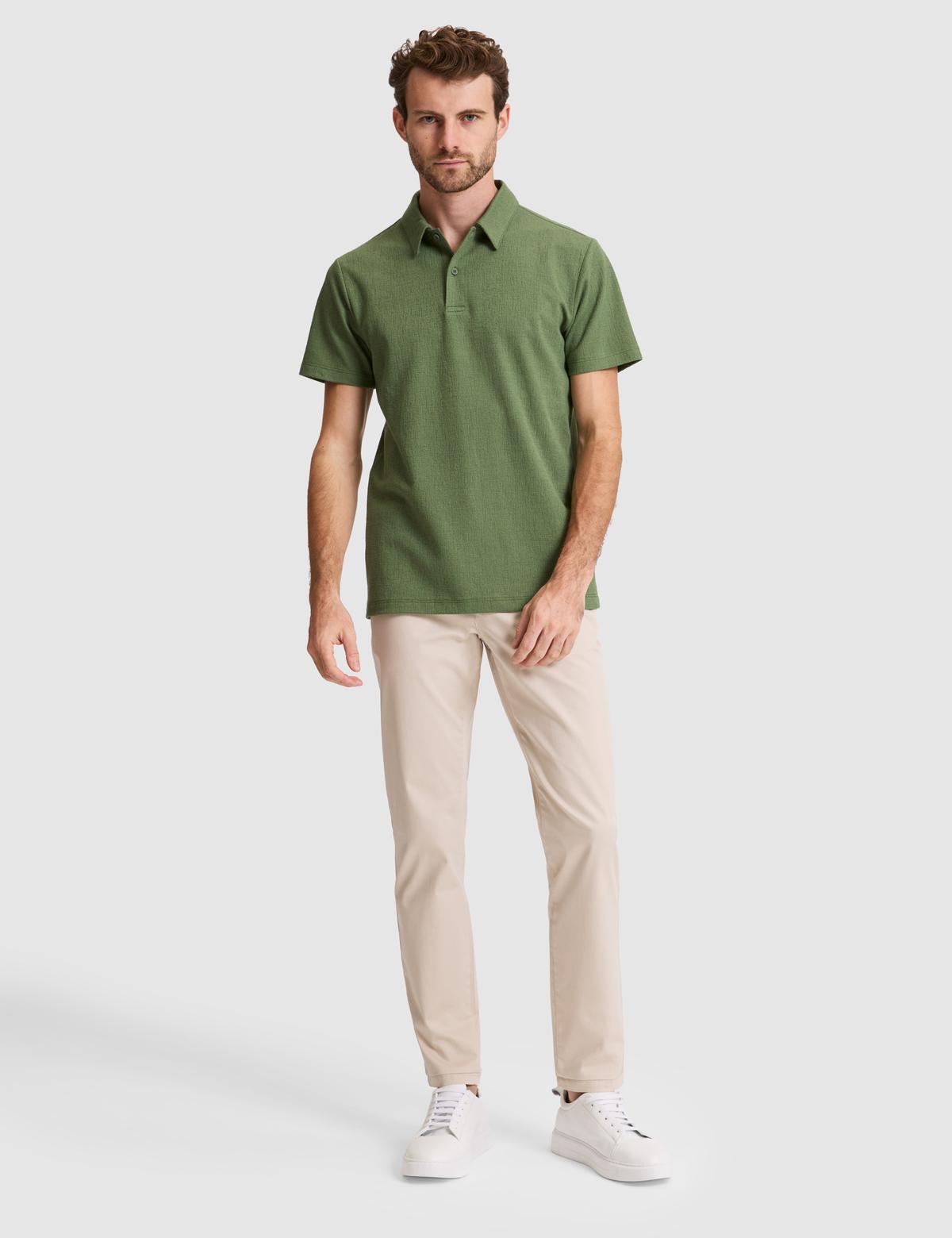 Haki Slim Fit Düğmeli Polo Yaka Tişört - 50307581010