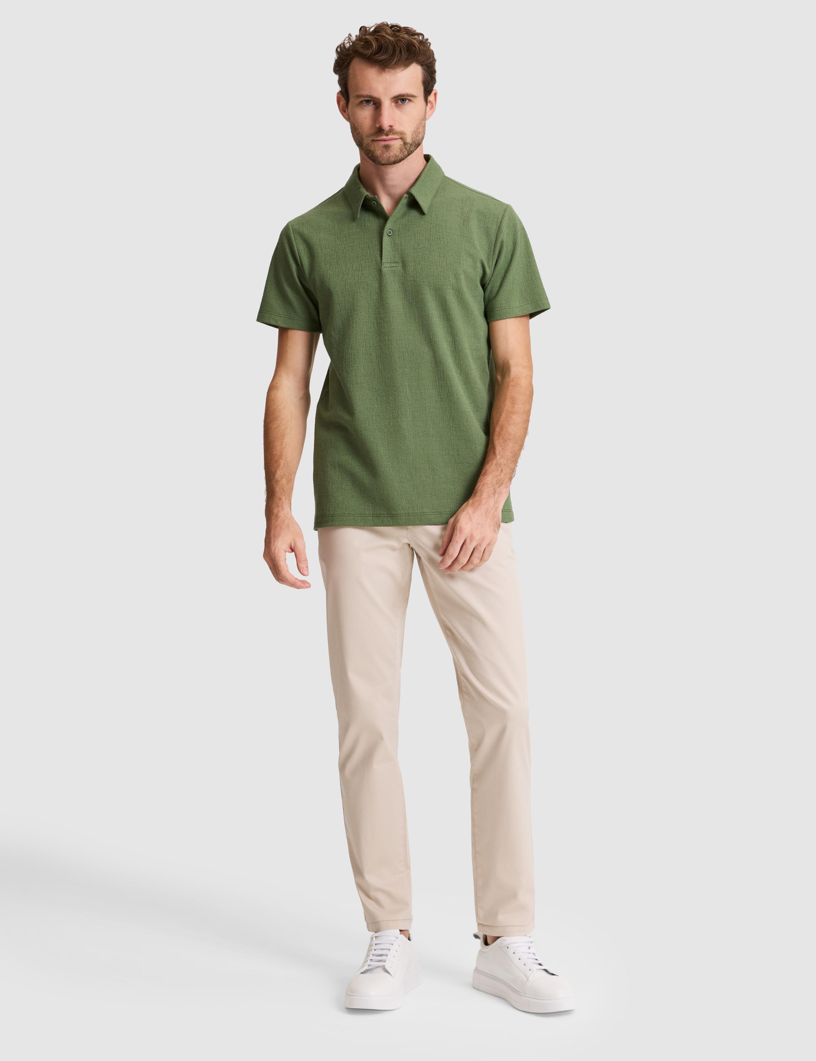 Haki Slim Fit Düğmeli Polo Yaka Tişört
