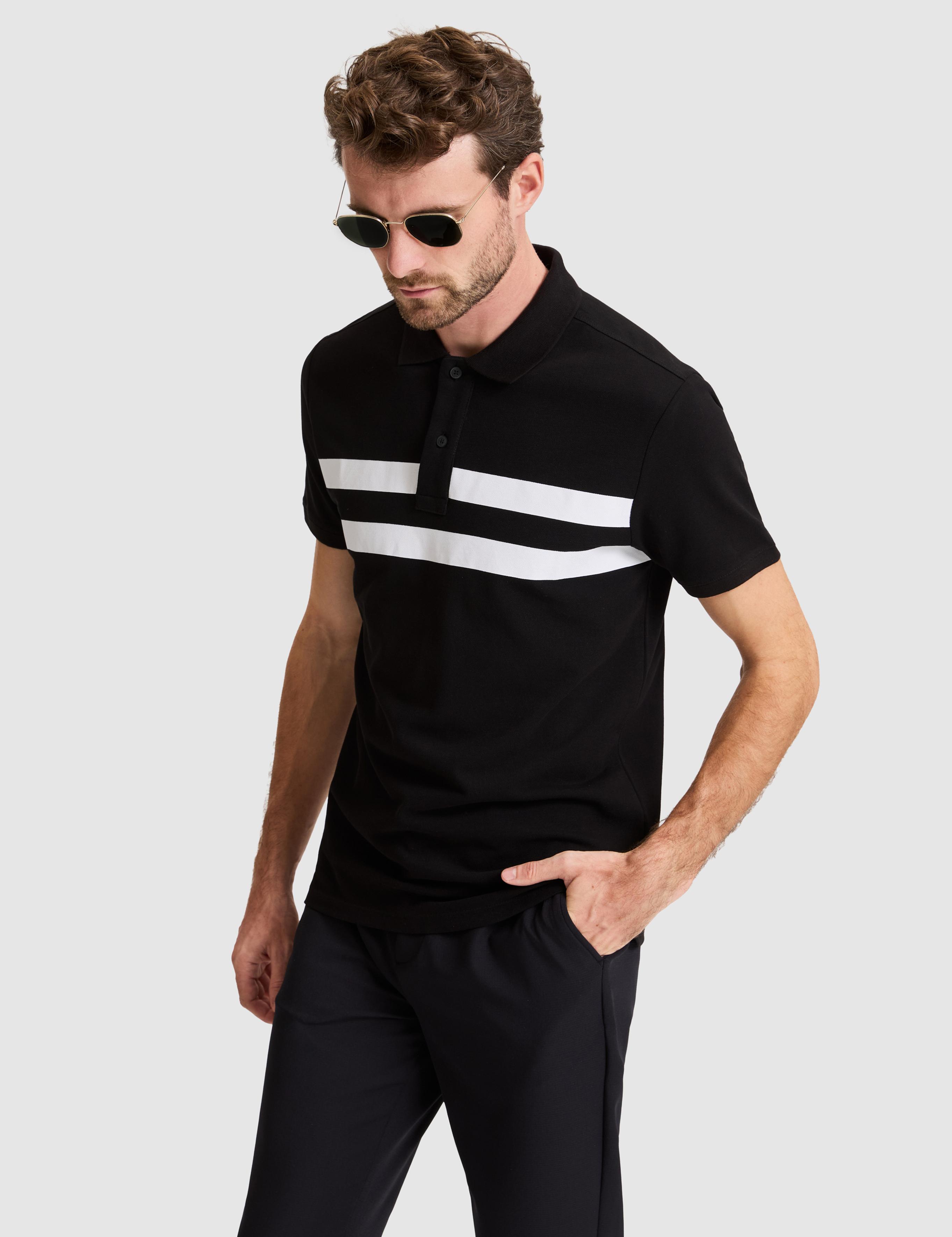 Siyah Slim Fit %100 Pamuk Düğmeli Polo Yaka Tişört