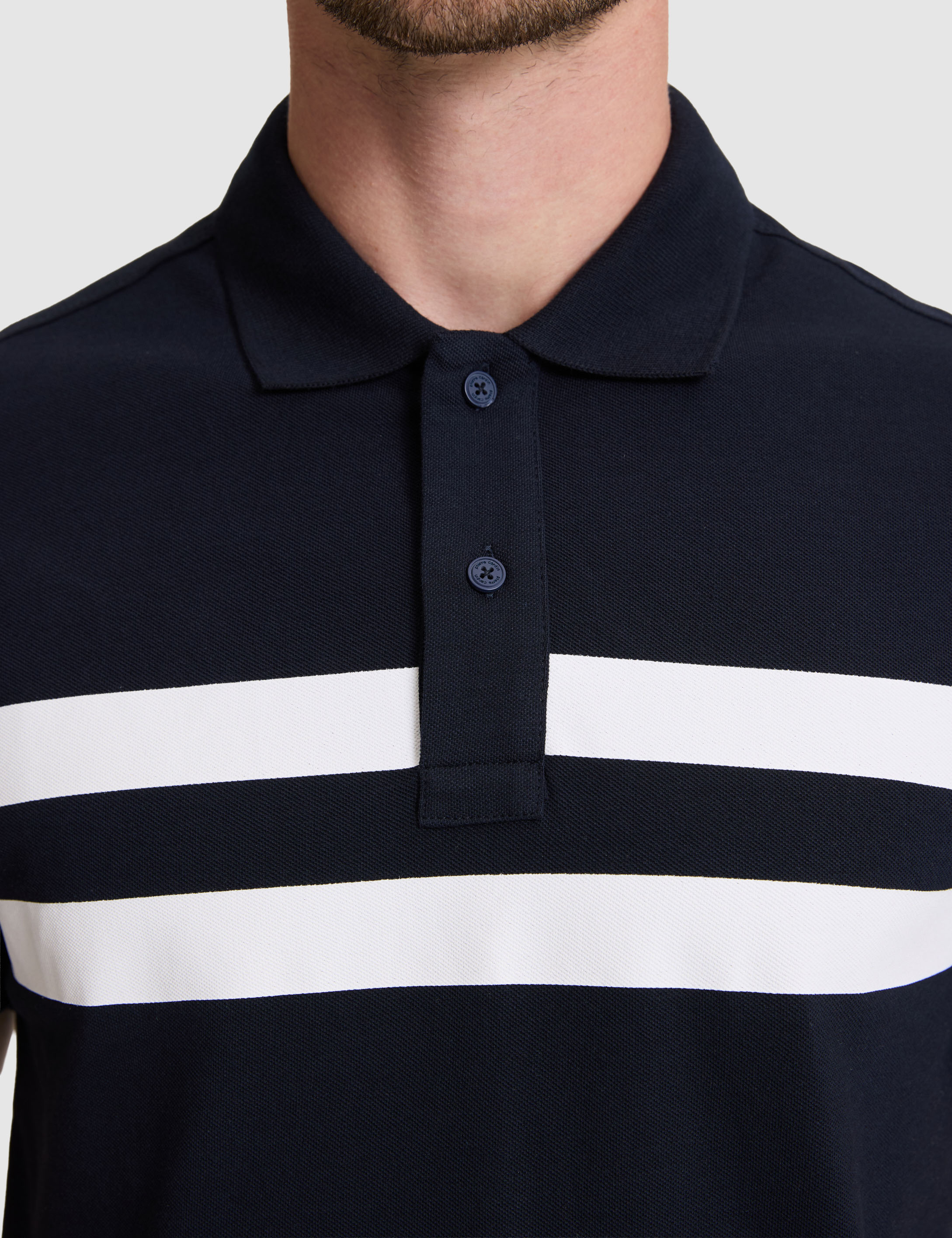 Lacivert Slim Fit %100 Pamuk Düğmeli Polo Yaka Tişört - 50310154001