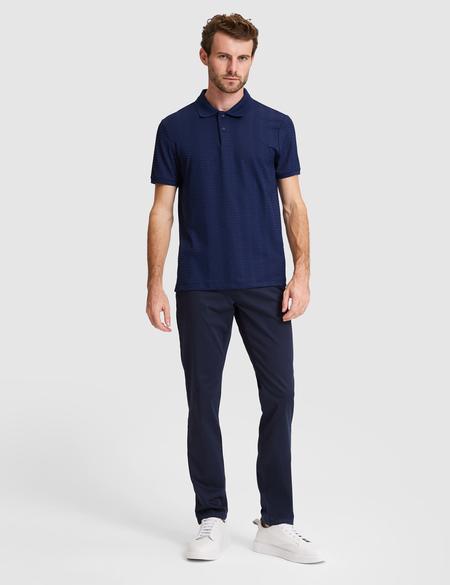 Lacivert Slim Fit Düğmeli Polo Yaka Tişört - 50310233016