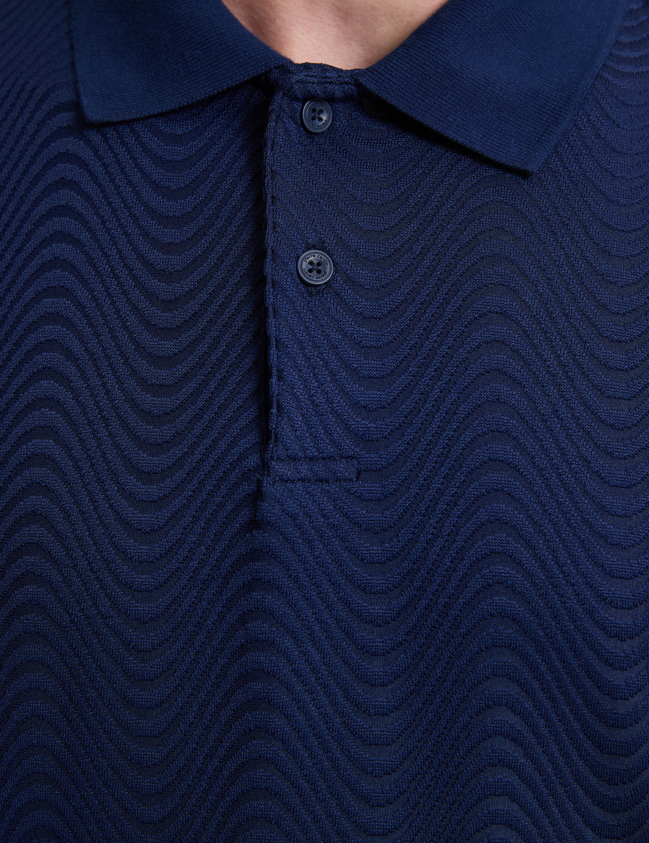 Lacivert Slim Fit Düğmeli Polo Yaka Tişört - 50310233016