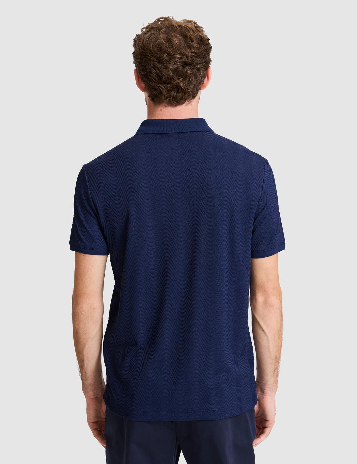 Lacivert Slim Fit Düğmeli Polo Yaka Tişört - 50310233016