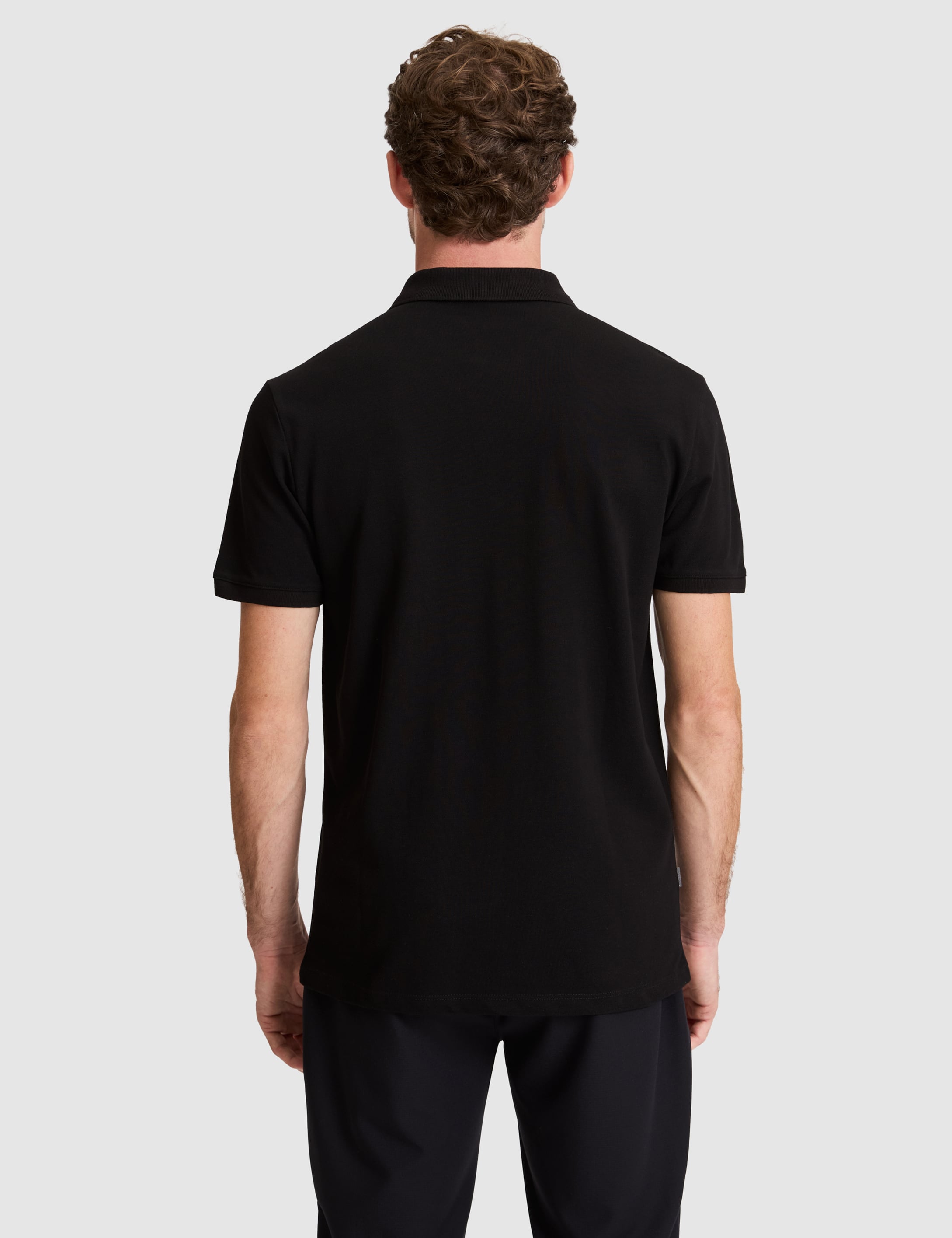 Siyah Slim Fit %100 Pamuk Düğmeli Polo Yaka Tişört - 50310154010