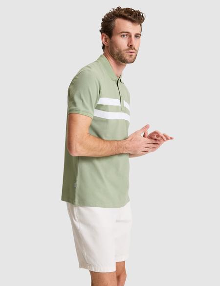 Yeşil Slim Fit %100 Pamuk Düğmeli Polo Yaka Tişört - 50310154026