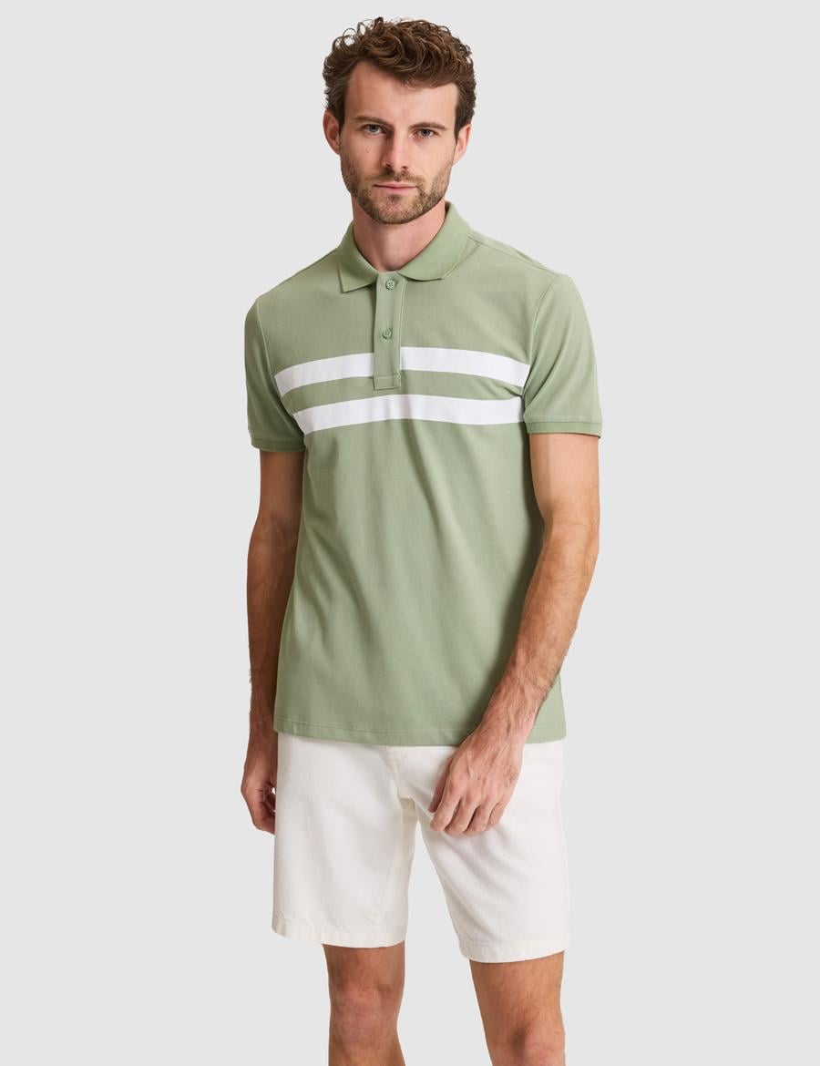Yeşil Slim Fit %100 Pamuk Düğmeli Polo Yaka Tişört