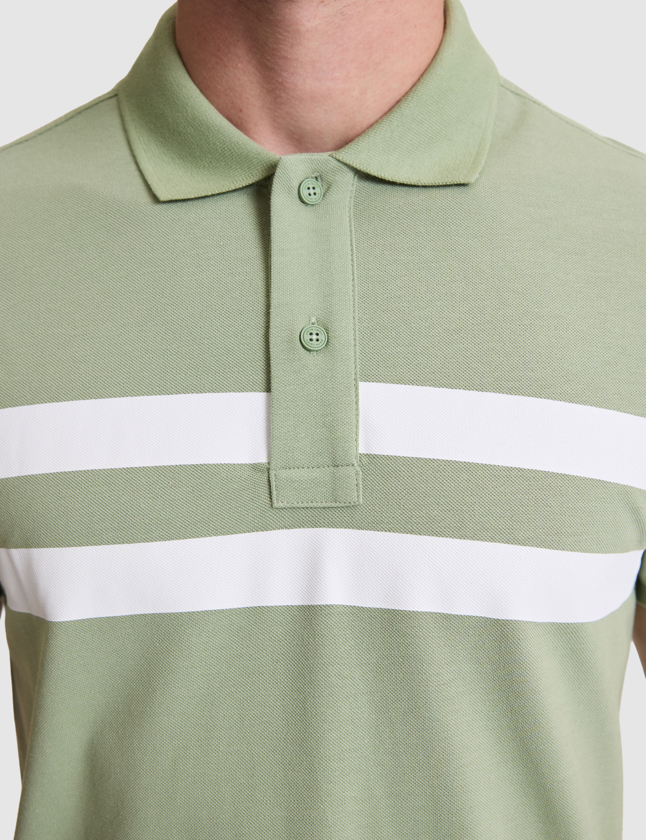 Yeşil Slim Fit %100 Pamuk Düğmeli Polo Yaka Tişört - 50310154026