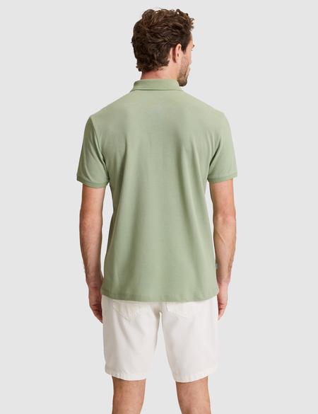 Yeşil Slim Fit %100 Pamuk Düğmeli Polo Yaka Tişört - 50310154026