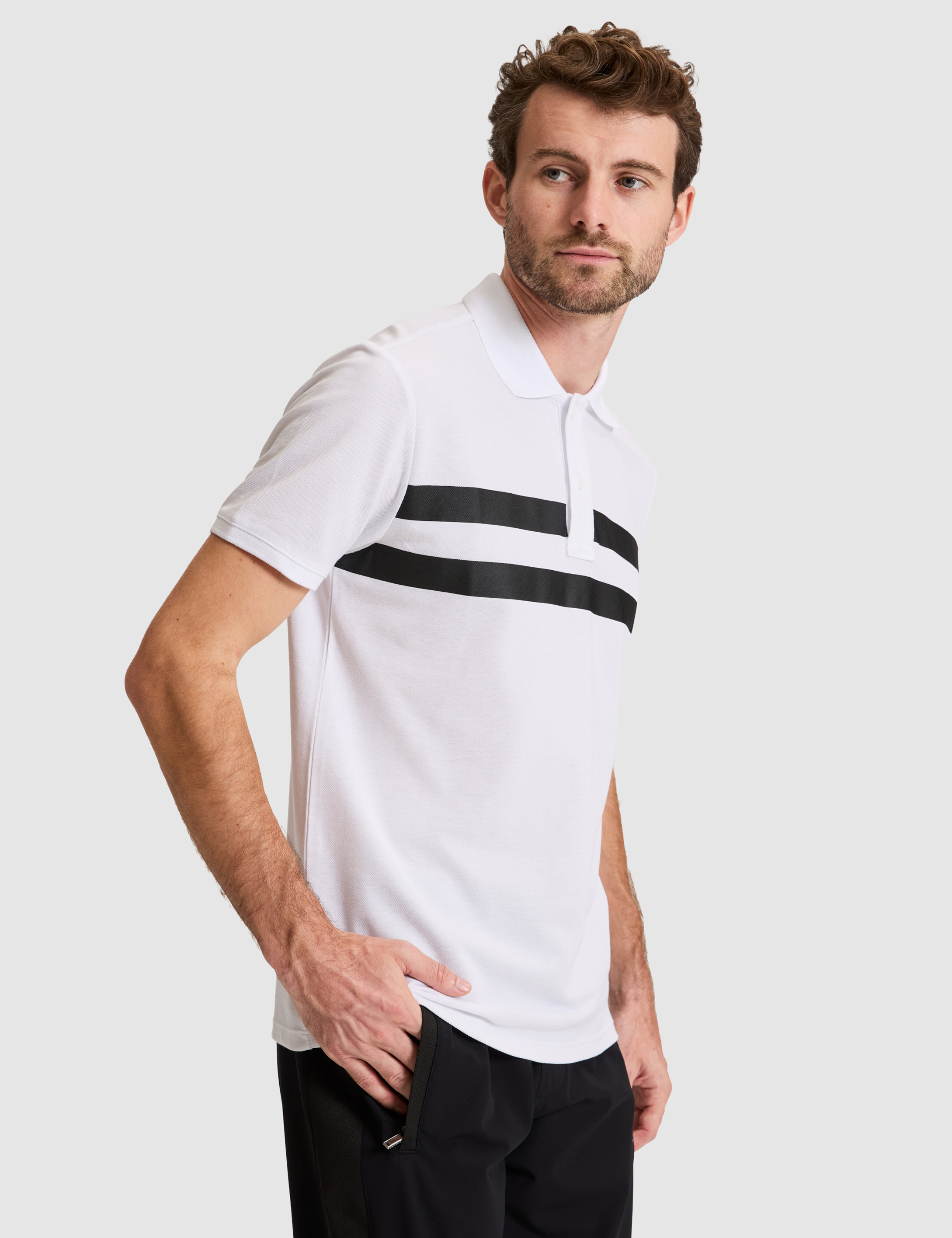 Beyaz Slim Fit %100 Pamuk Düğmeli Polo Yaka Tişört - 50310154028