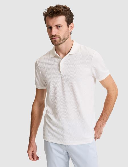Beyaz Slim Fit Düğmeli Polo Yaka Tişört - 50310233001