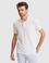 Beyaz Slim Fit Düğmeli Polo Yaka Tişört