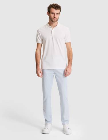 Beyaz Slim Fit Polo Yaka Tişört