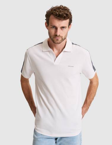 Koyu Gri Kol Detaylı Slim Fit %100 Pamuk Apaş Yaka Tişört