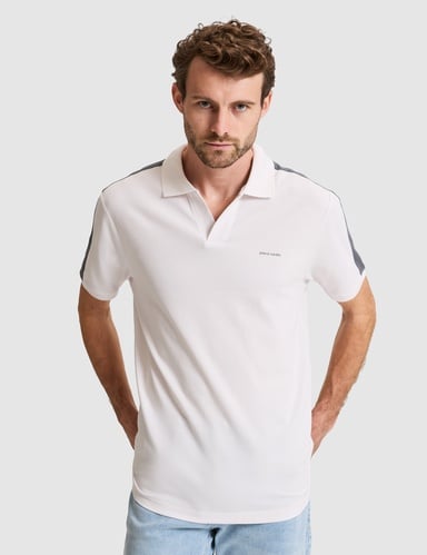 Koyu Gri Kol Detaylı Slim Fit %100 Pamuk Apaş Yaka Tişört