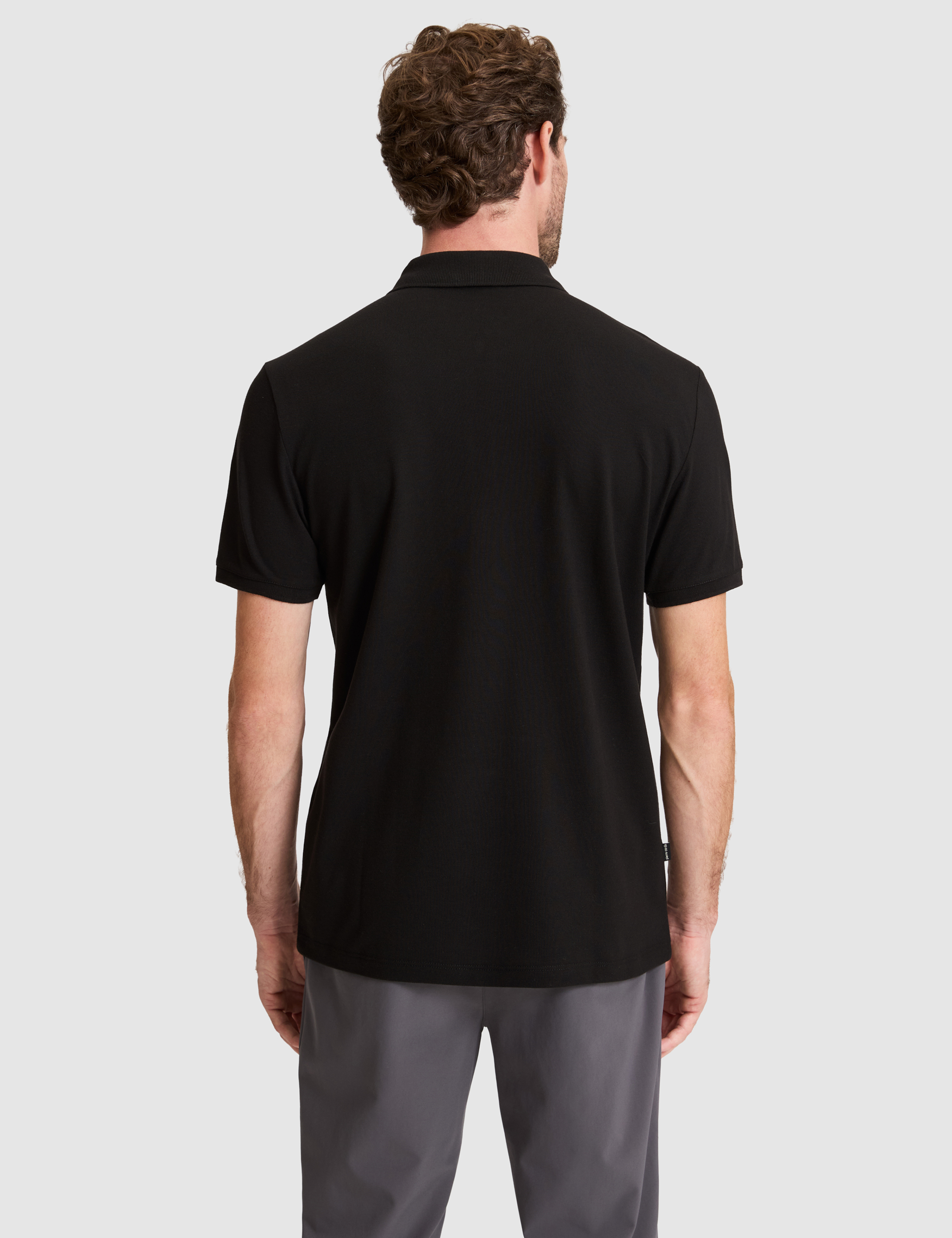 Siyah Slim Fit %100 Pamuk Fermuarlı Polo Yaka Tişört - 50307929023
