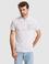Beyaz Slim Fit %100 Pamuk Fermuarlı Polo Yaka Tişört