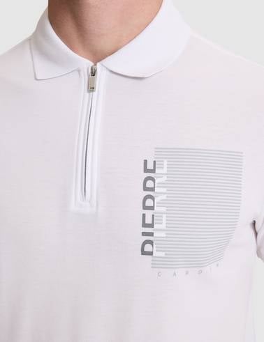 Beyaz Slim Fit Polo Yaka Tişört