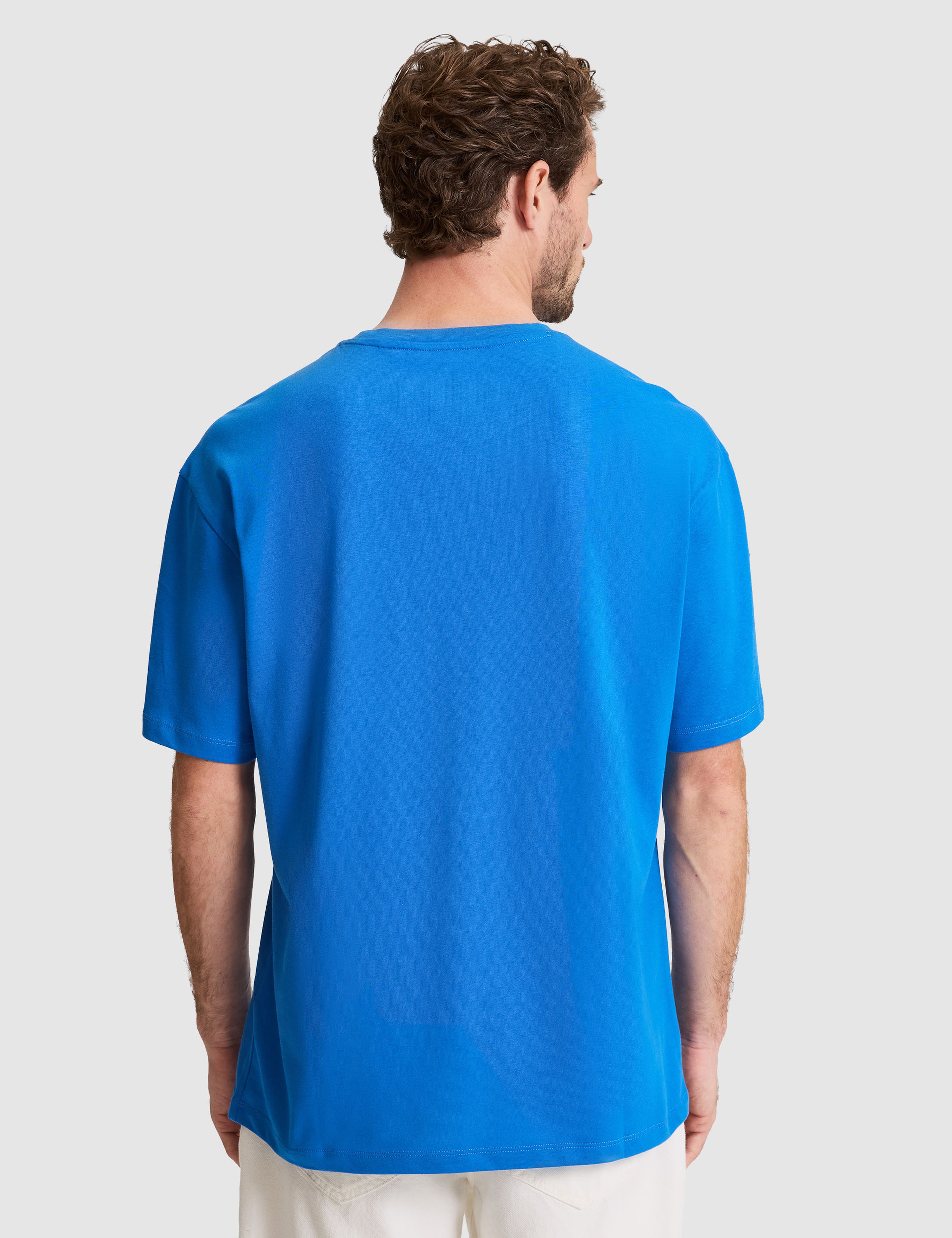 İndigo Comfort Fit Bisiklet Yaka Tişört - Image 5